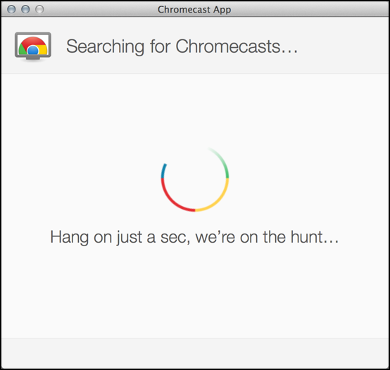 get to chromecast settings for mac